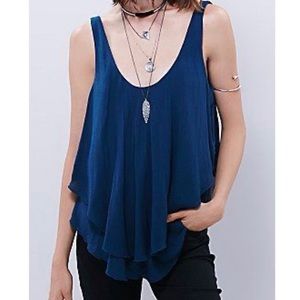 Free People Double Up Cami in French Indigo